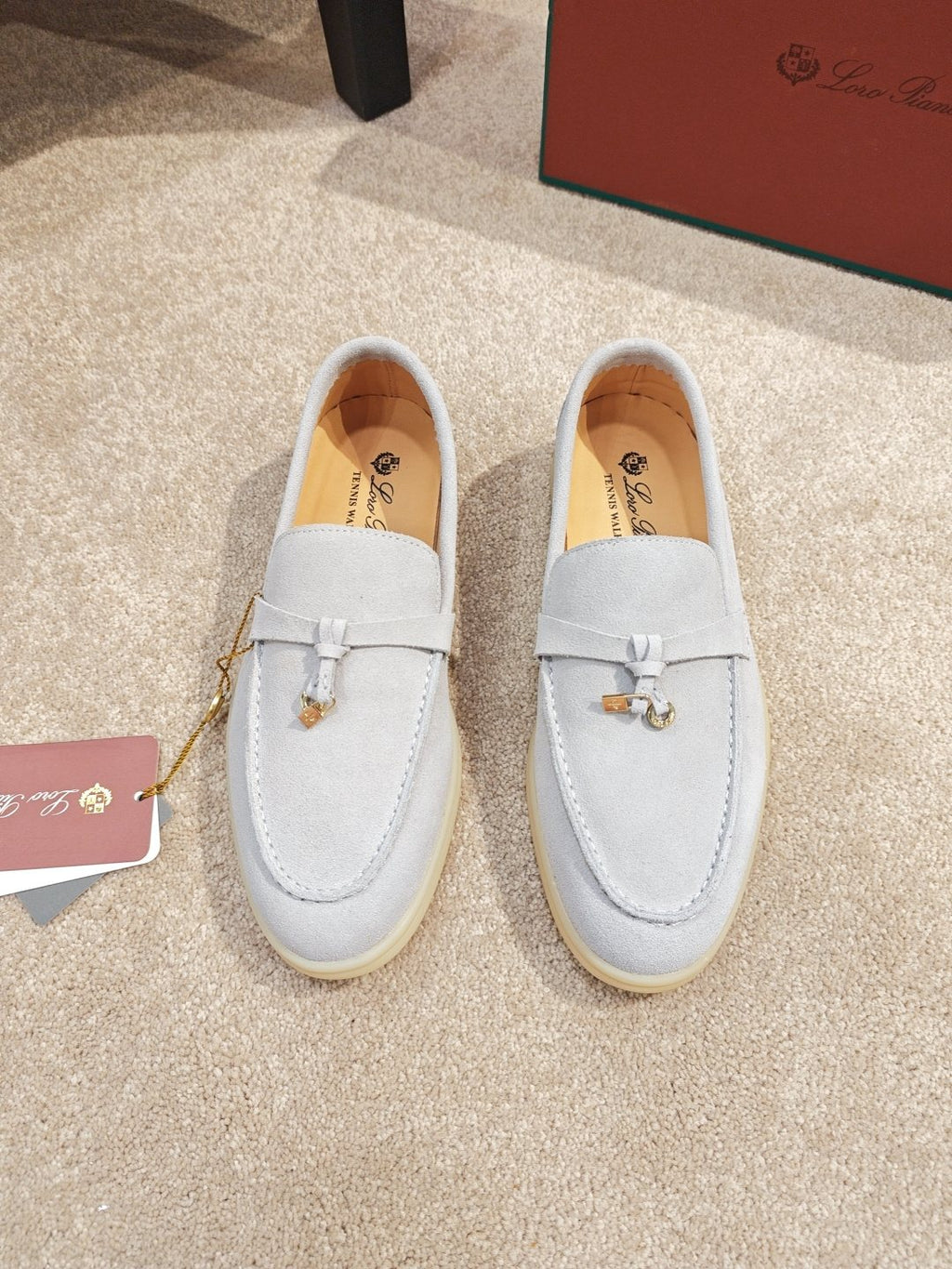 Loro Piana Metal-Charm Moc Toe Loafers — front