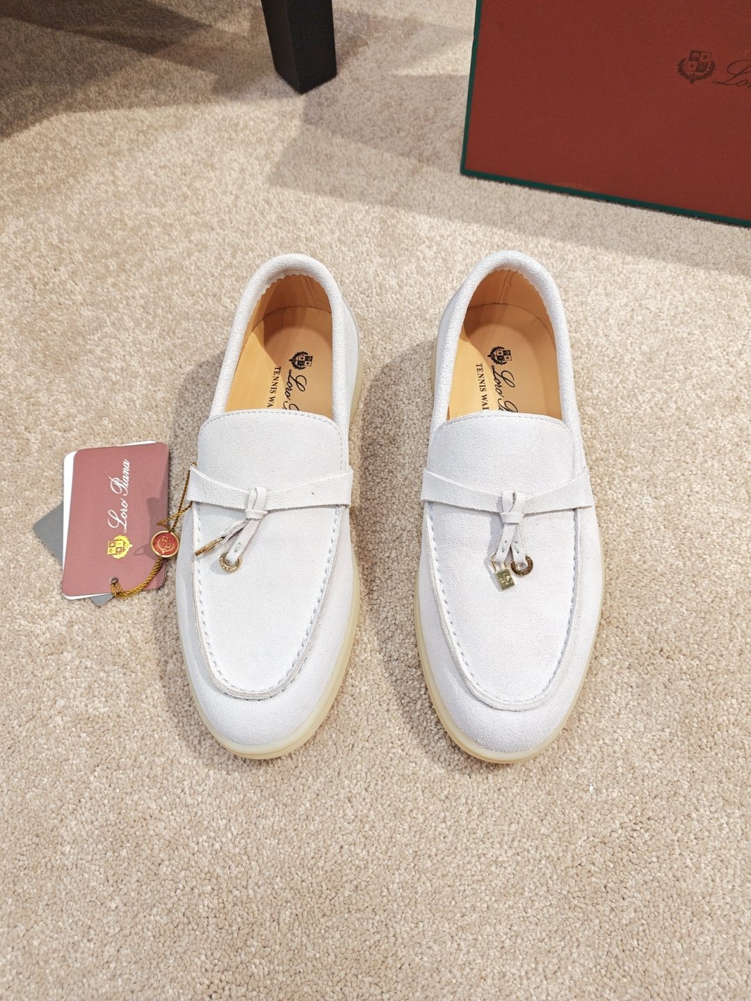 Loro Piana Metal-Charm Moc Toe Loafers — front