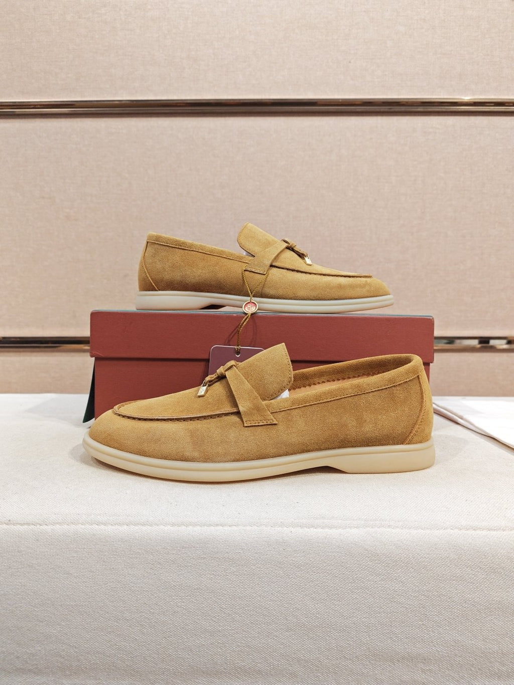 Loro Piana Metal-Charm Moc Toe Loafers — side