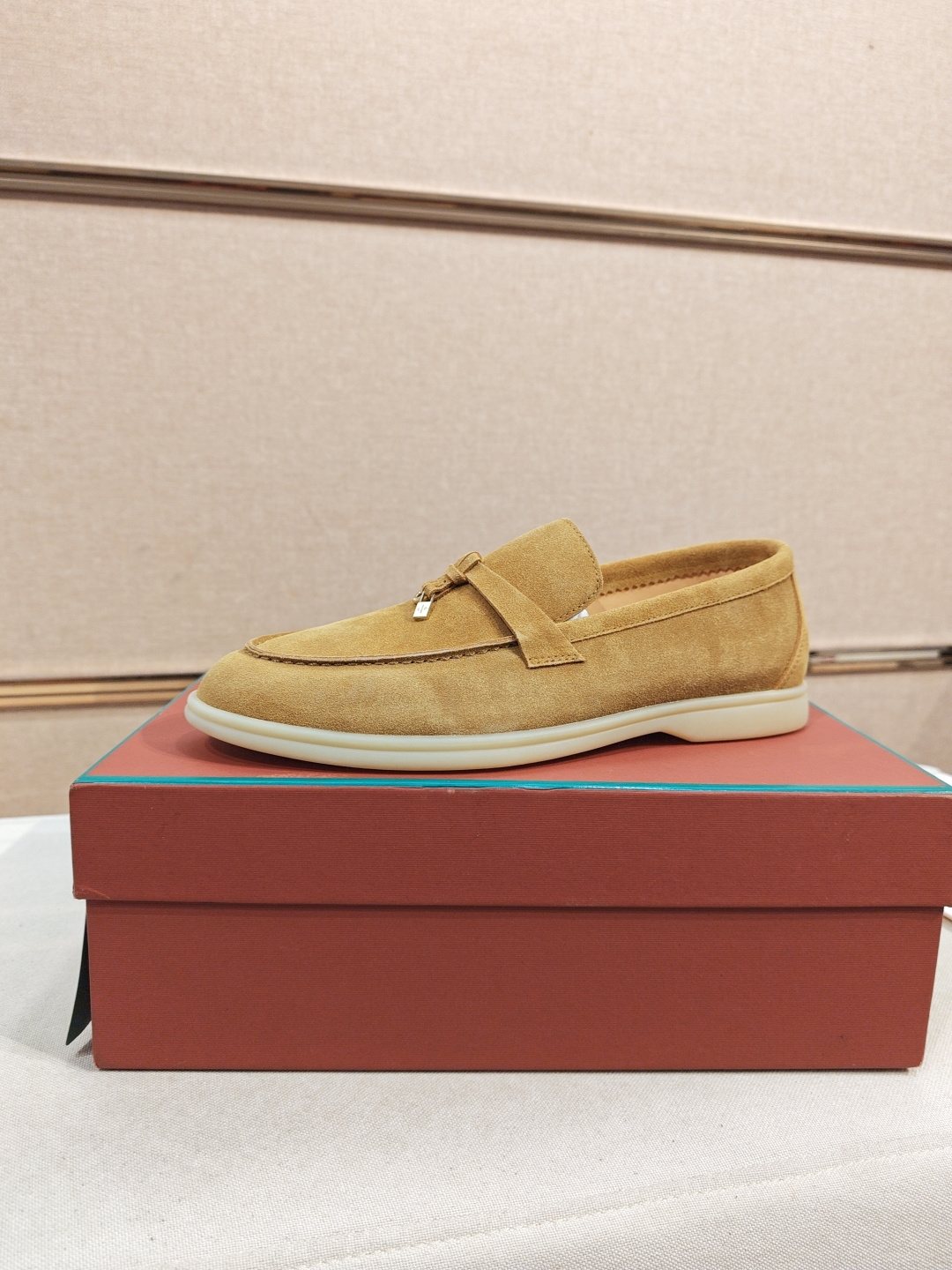 Loro Piana Metal-Charm Moc Toe Loafers — front