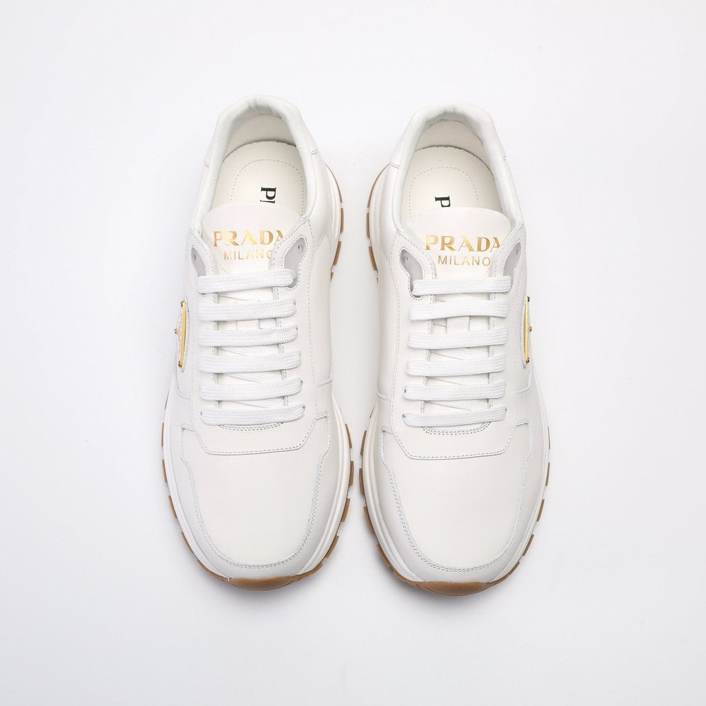 Prada Triangle Badge Low-Top Sneakers — front