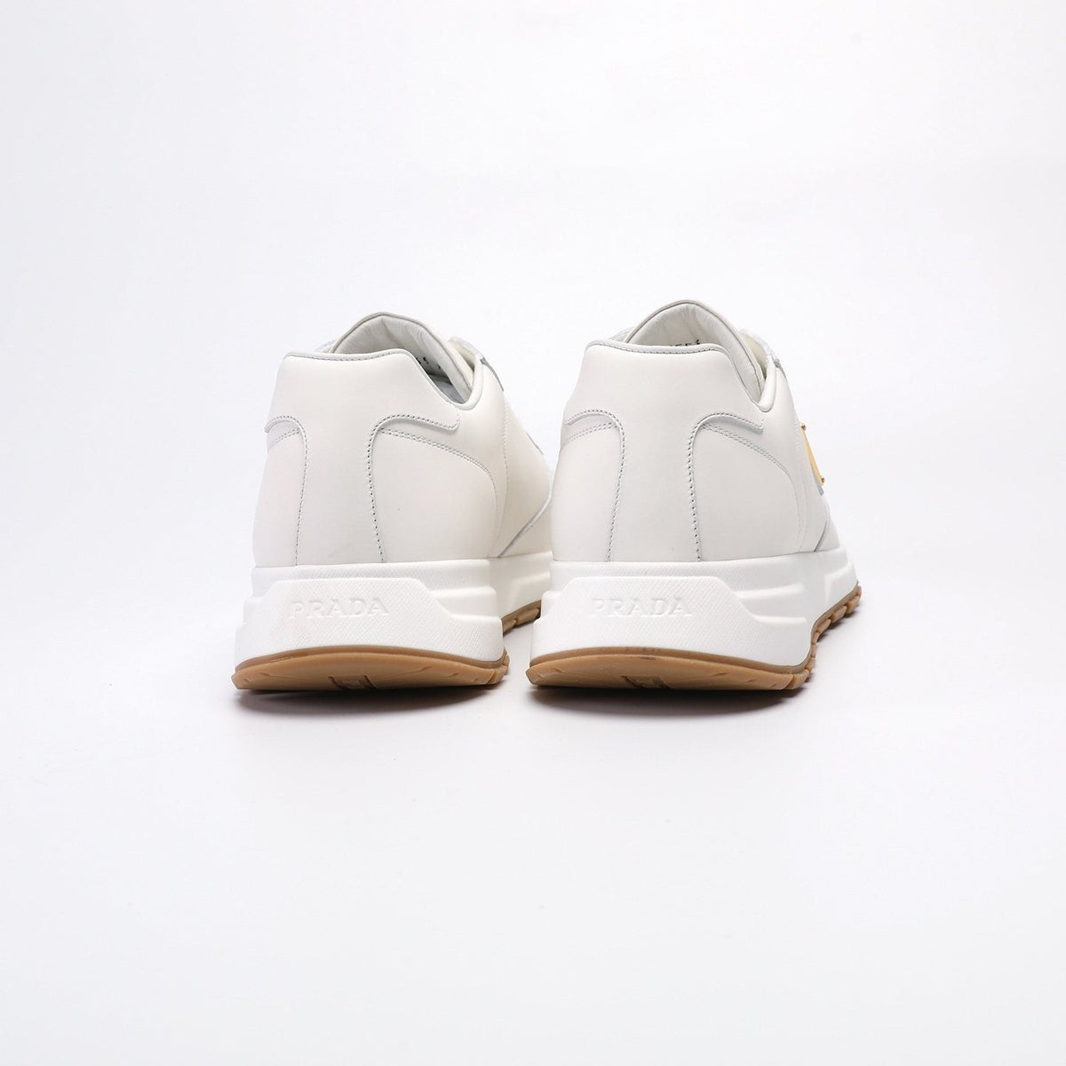 Prada Triangle Badge Low-Top Sneakers — back