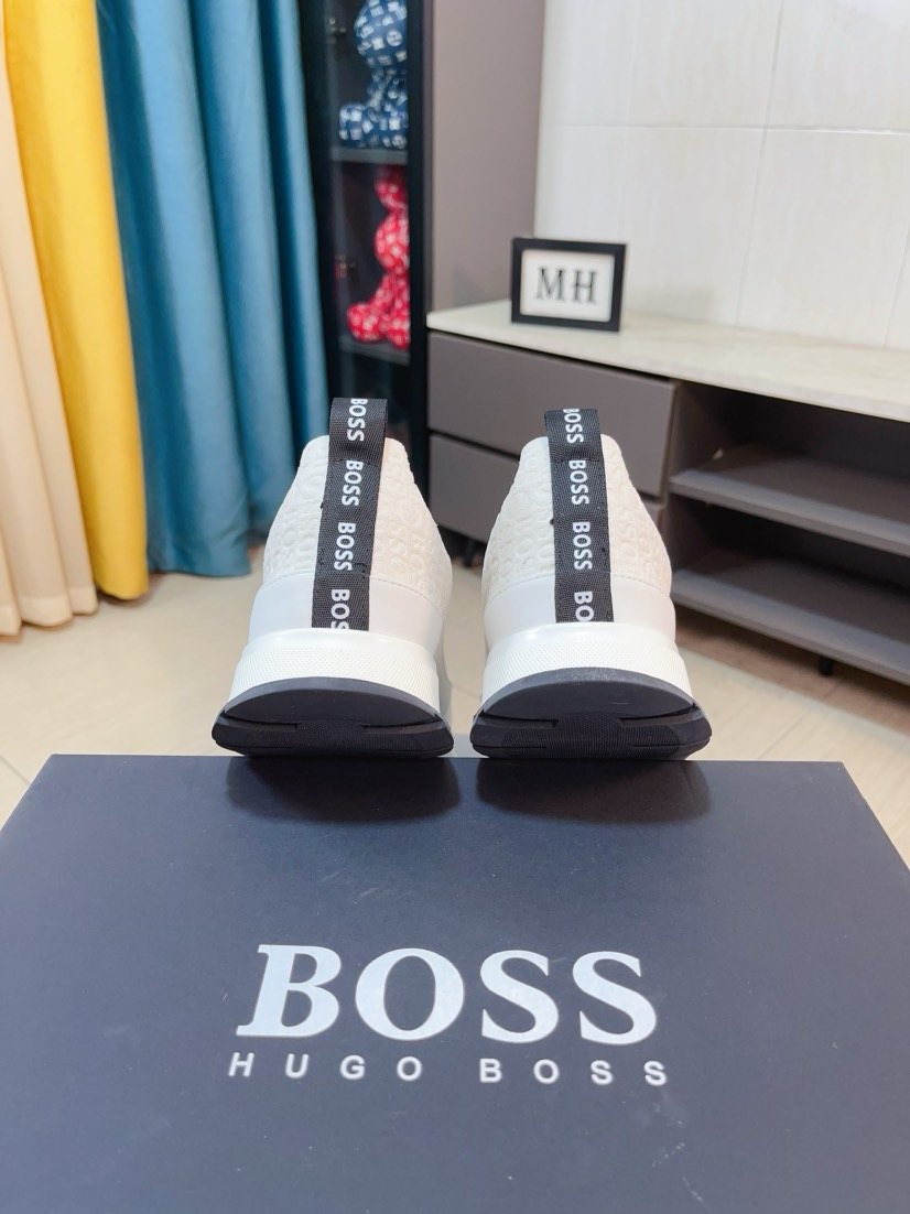 HUGO BOSS Textured Low-Top Sneakers — back