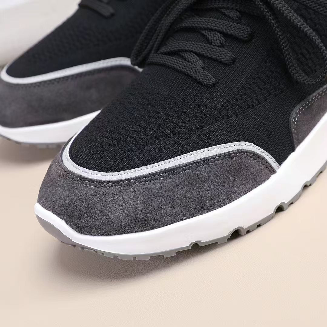 Brunello Cucinelli Knit Lace-Up Sneakers — detail
