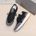 Brunello Cucinelli Knit Lace-Up Sneakers — front
