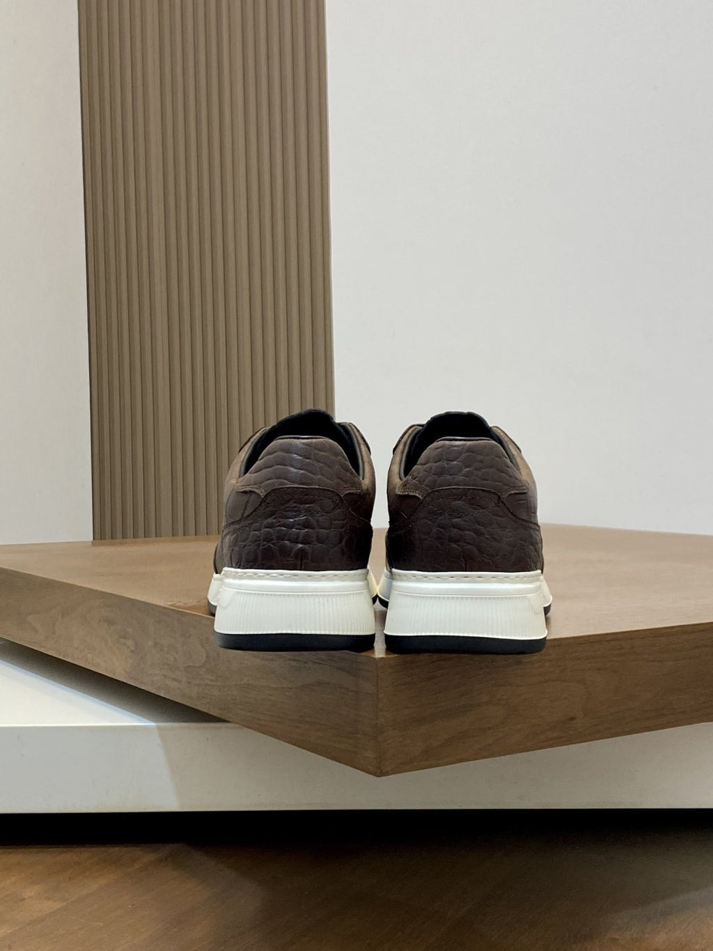 ZILLI Stitched Leather Sneakers — back