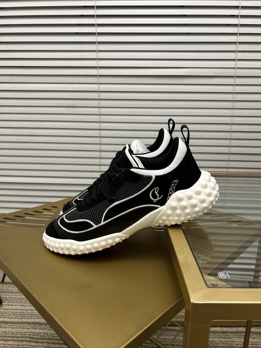 Christian Louboutin Contrast Trim Sneakers — side