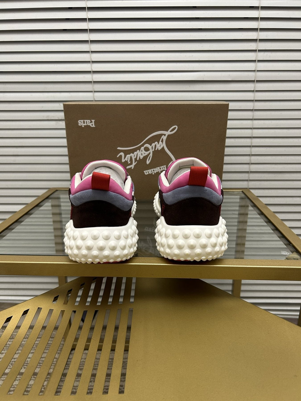 Christian Louboutin Contrast Trim Sneakers — back
