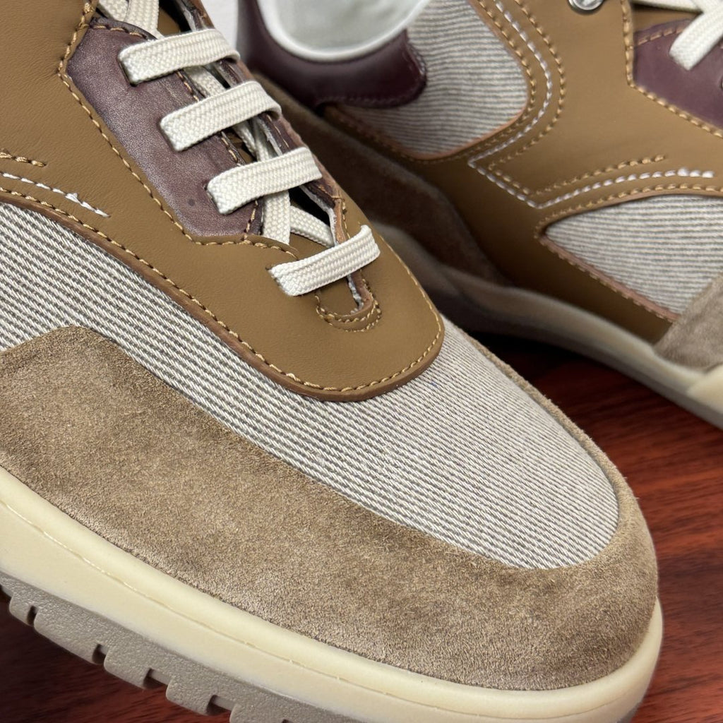 Berluti Paneled Low-Top Sneakers — detail