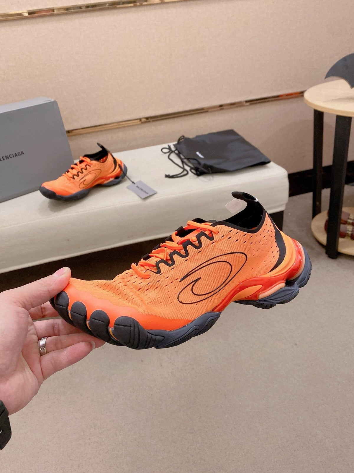 Balenciaga Anatomic Runner Five-Toe Sneakers — side