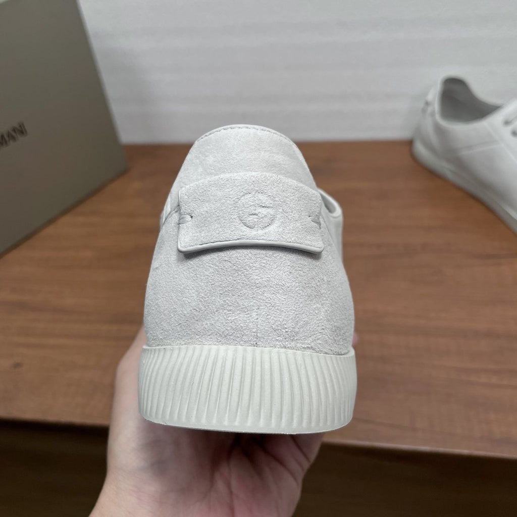 Giorgio Armani Perforated Low-Top Sneakers — back