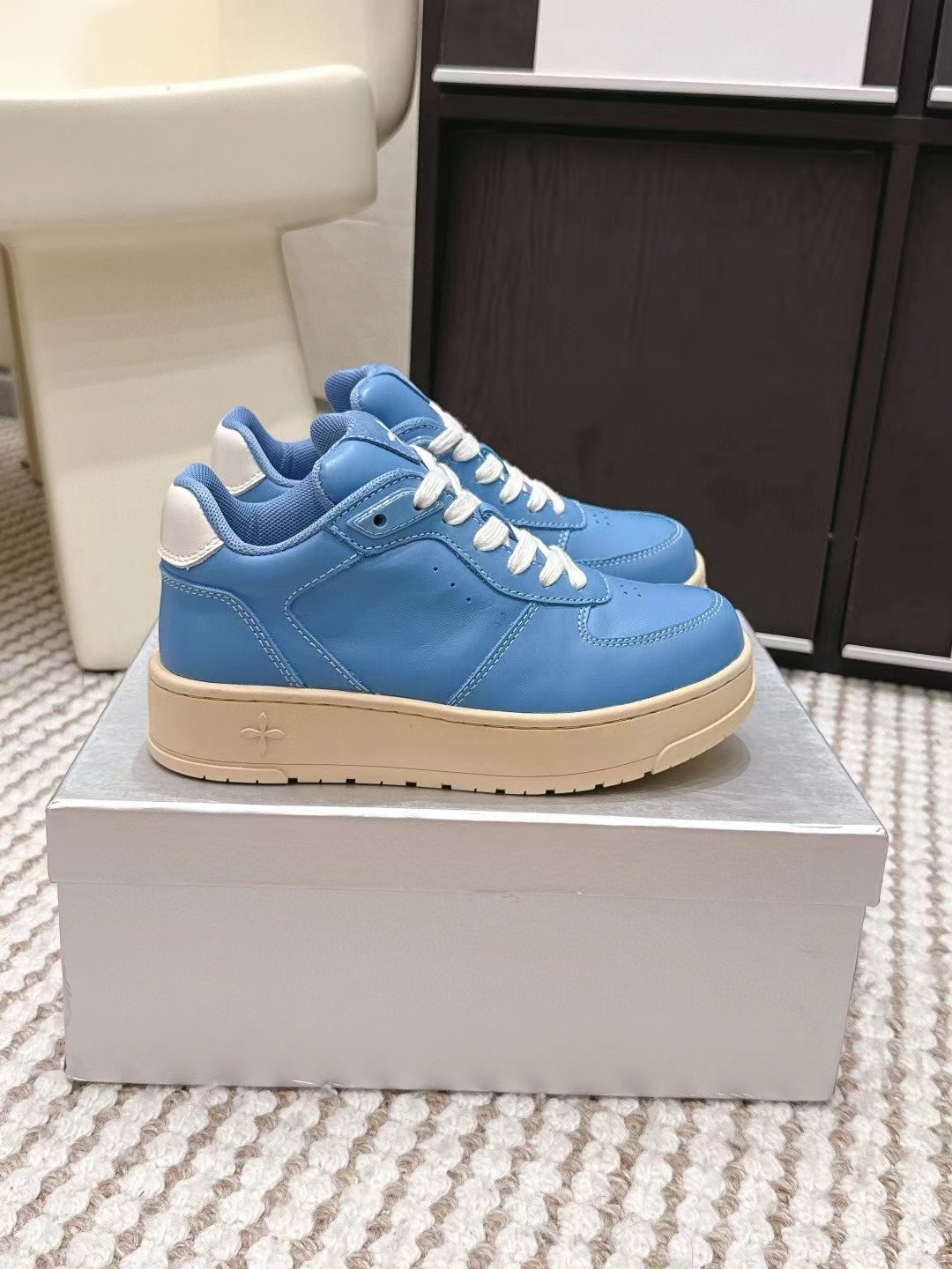 SMFK White Platform Sneakers — side