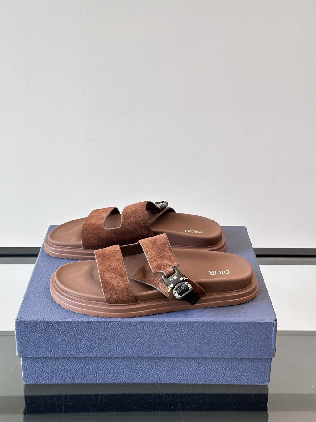 Dior Two-Strap Slide Sandals — side