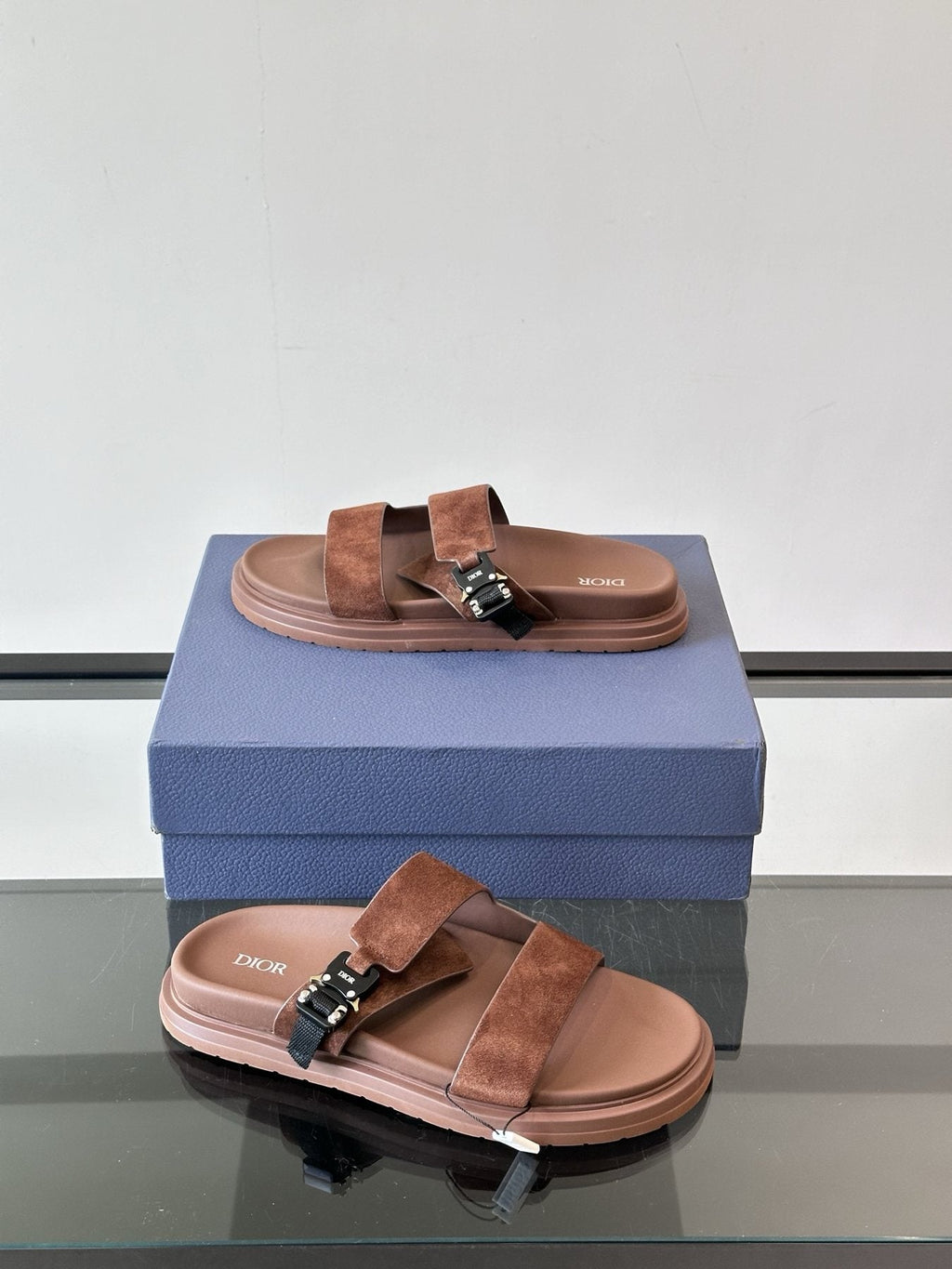 Dior Two-Strap Slide Sandals — side