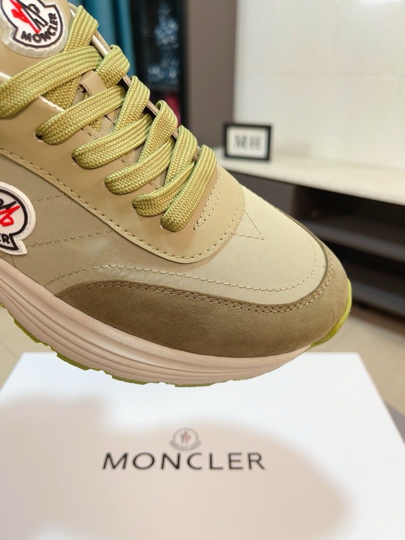 Moncler Black and Charcoal Low-Top Sneakers — detail