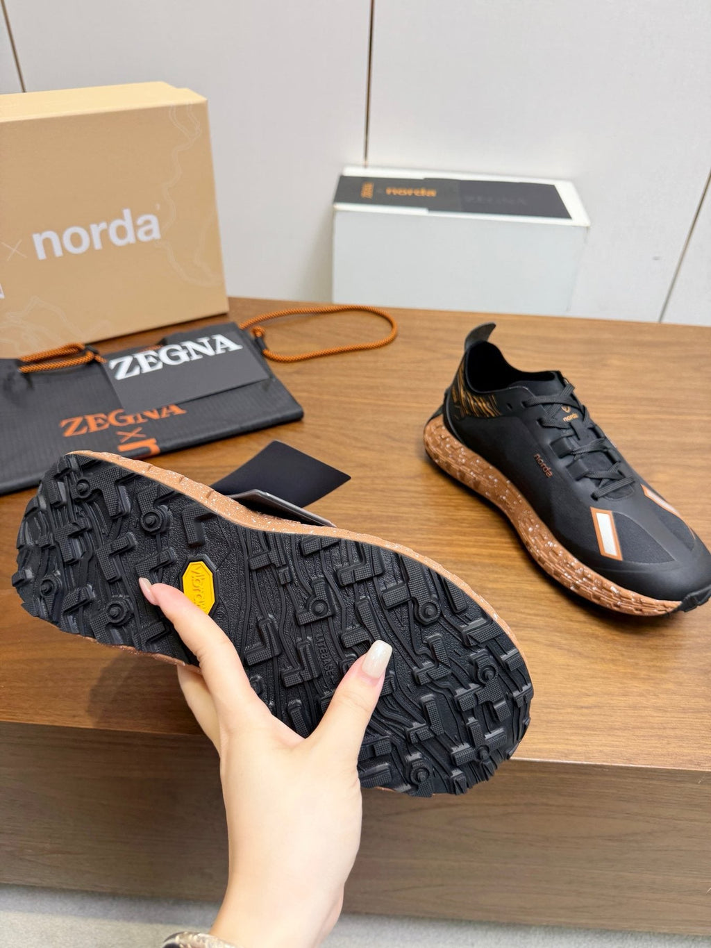 Black Contrast Lace-Up Athletic Shoes — front