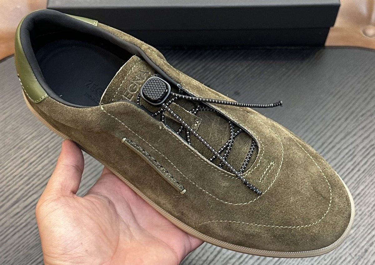 Zegna Triple Stitch Low-Top Sneakers — front
