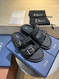 Dior Aqua Buckle Slide Sandals — hero