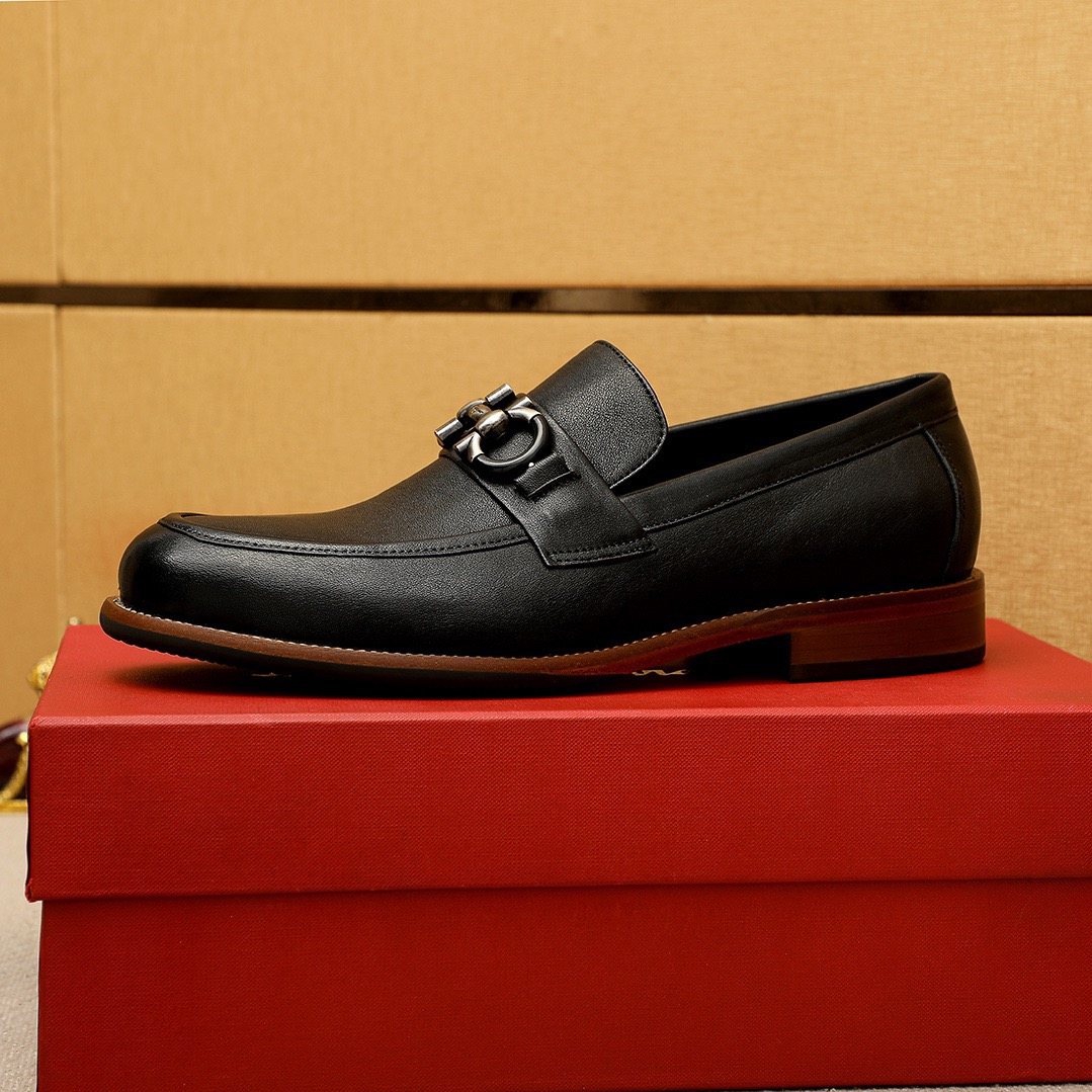 微商相册测试鞋子-Salvatore Ferragamo Men's Leather Bit Loafers — side
