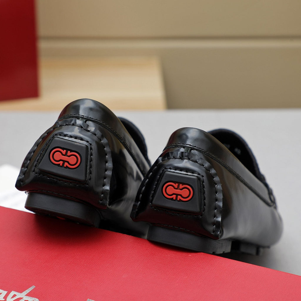 Ferragamo Metal-Bit Moc-Toe Loafers — back