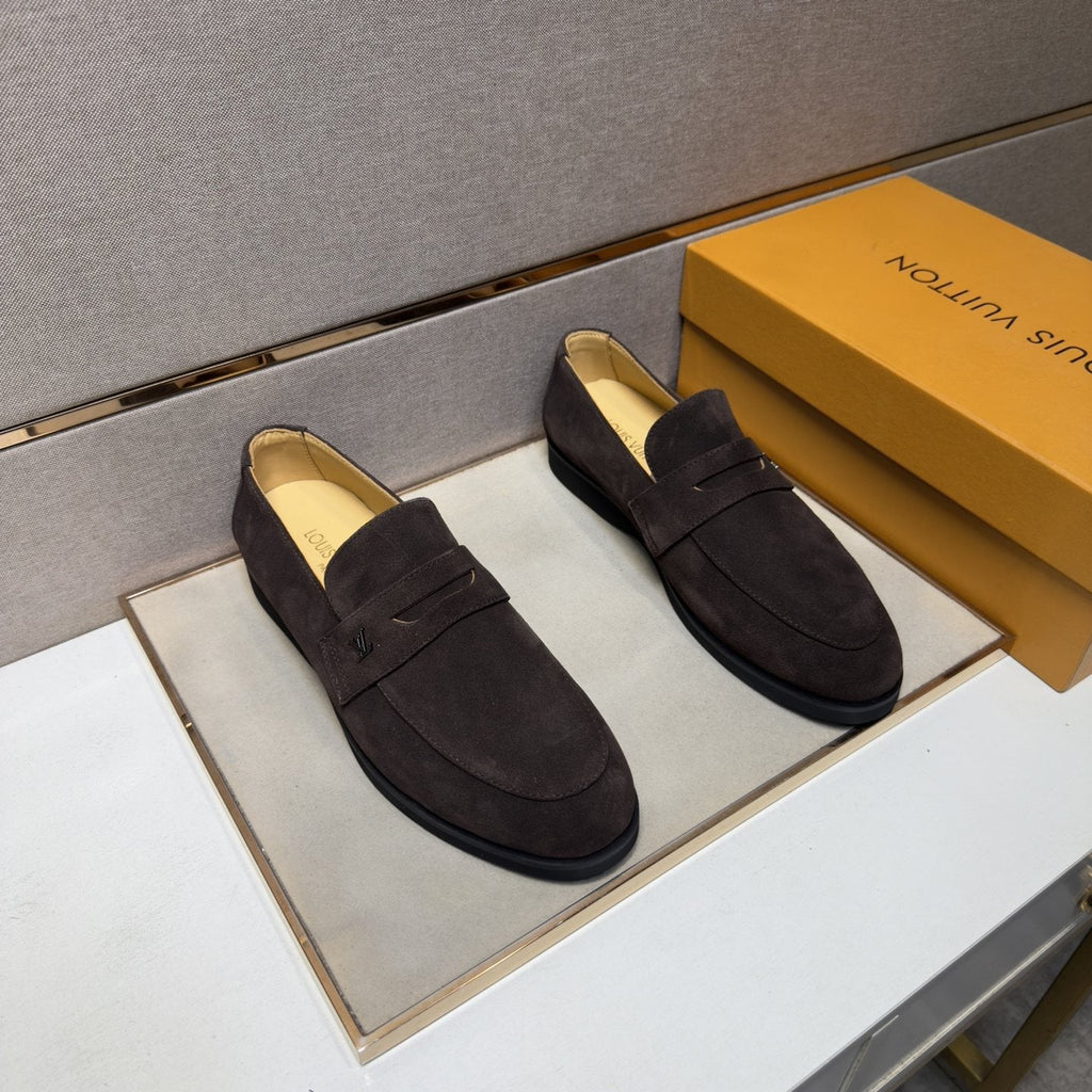 Louis Vuitton Men's Vamp-Strap Loafers — hero
