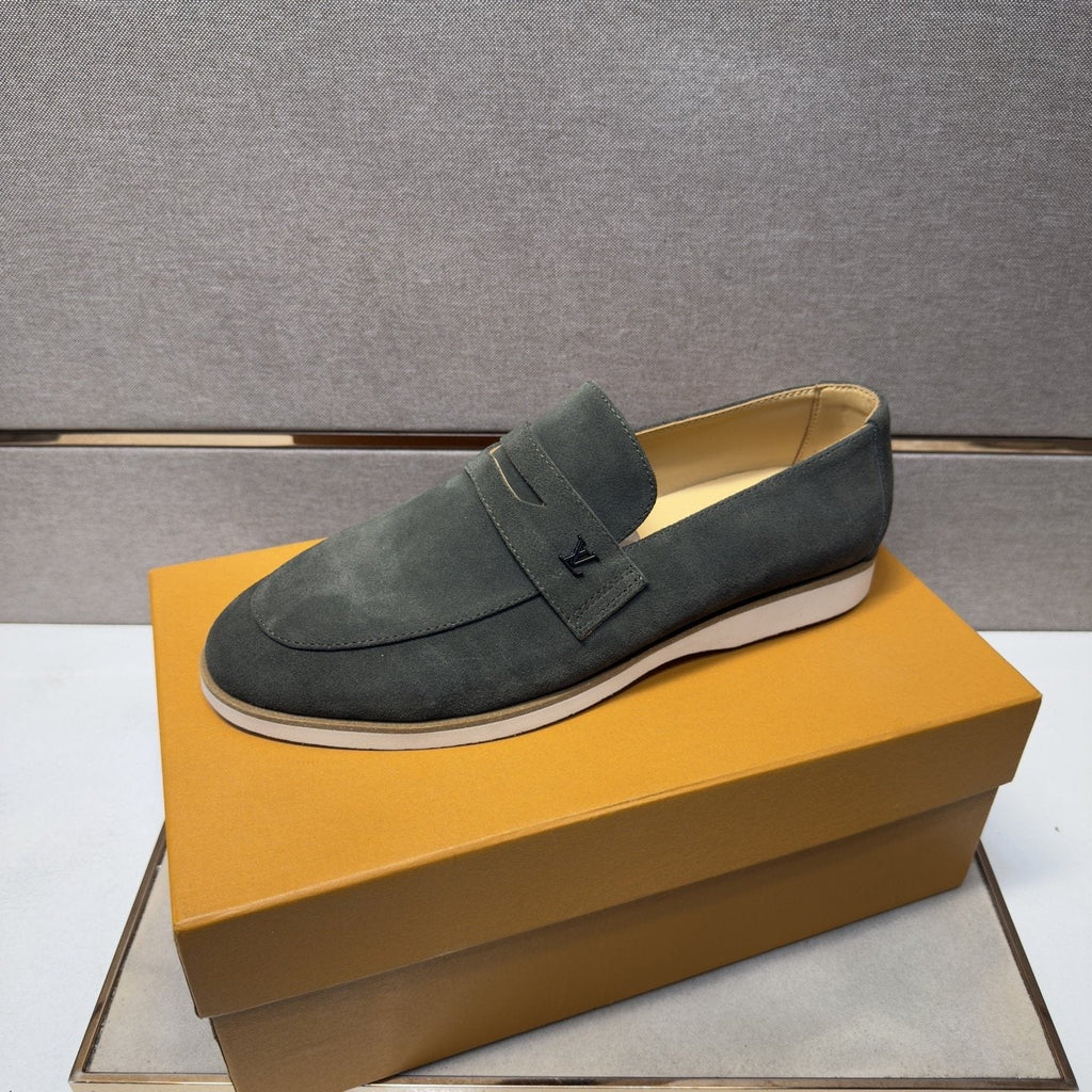Louis Vuitton Men's Vamp-Strap Loafers — side
