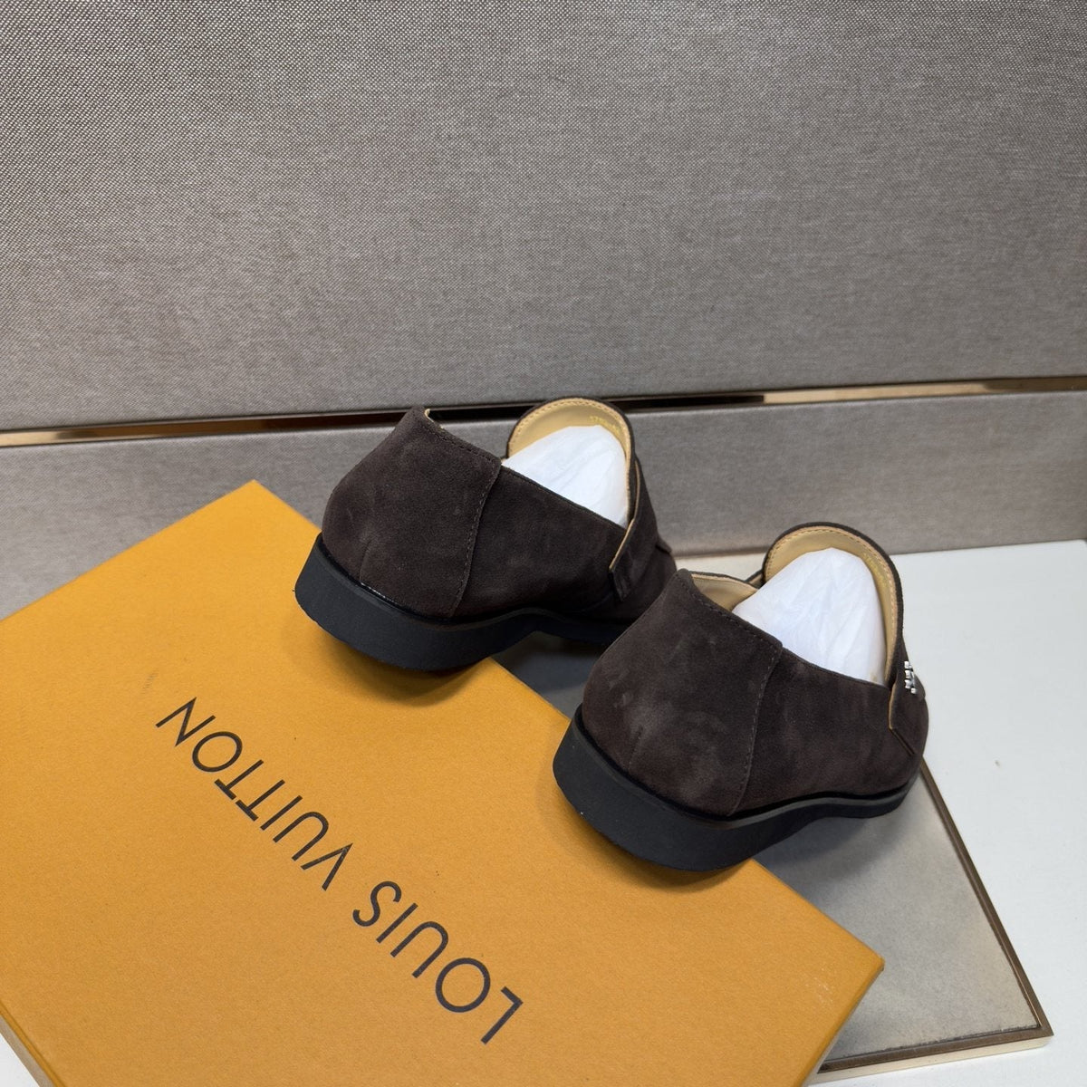 Louis Vuitton Men's Vamp-Strap Loafers — back