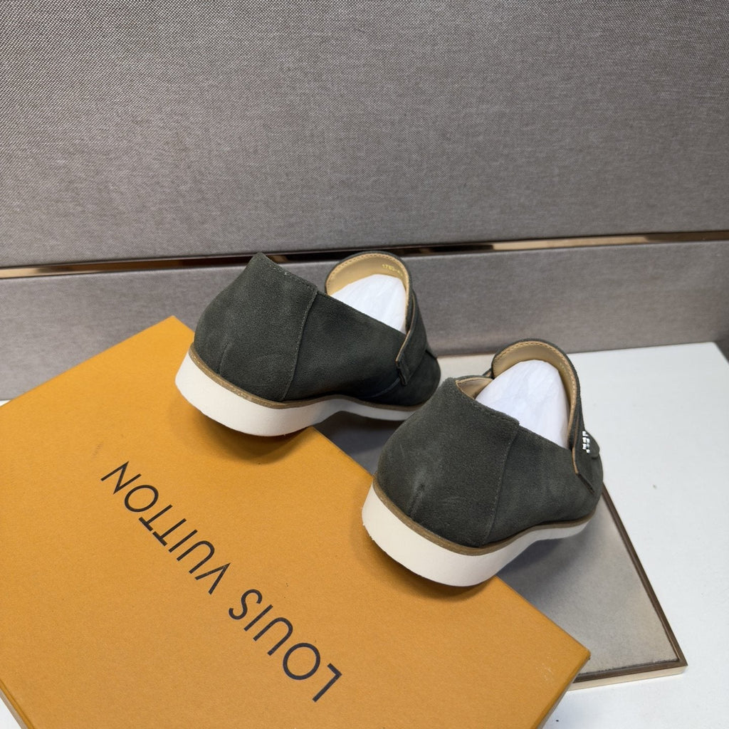 Louis Vuitton Men's Vamp-Strap Loafers — front