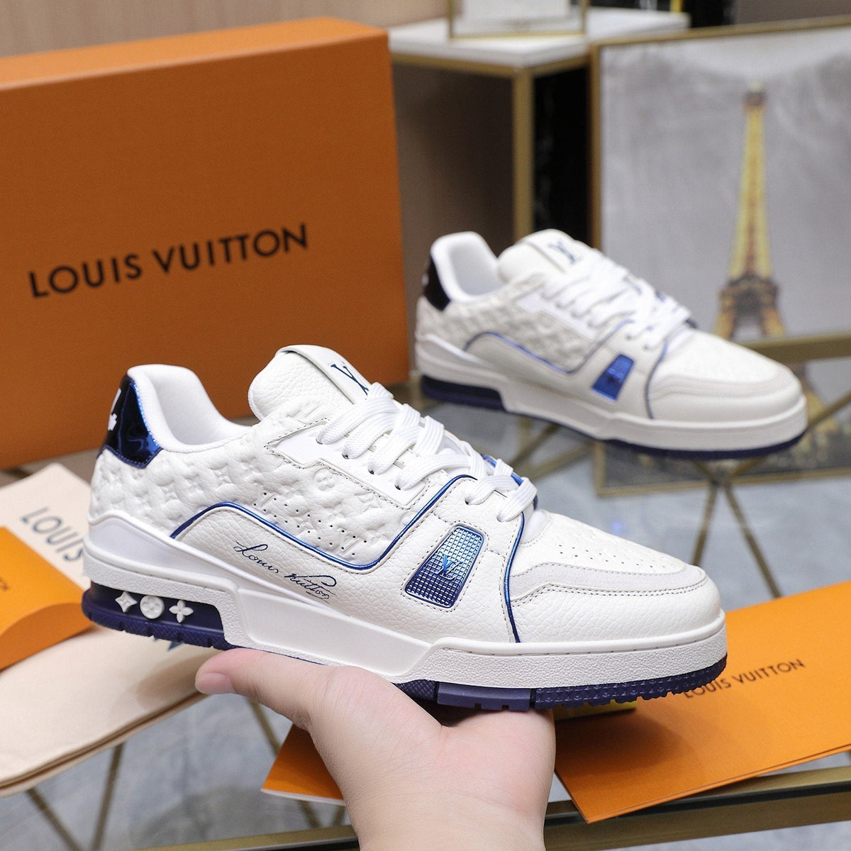 Louis Vuitton Low-Top Lace Sneakers — front
