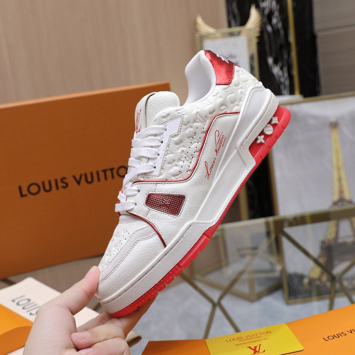 Louis Vuitton Low-Top Lace Sneakers — side