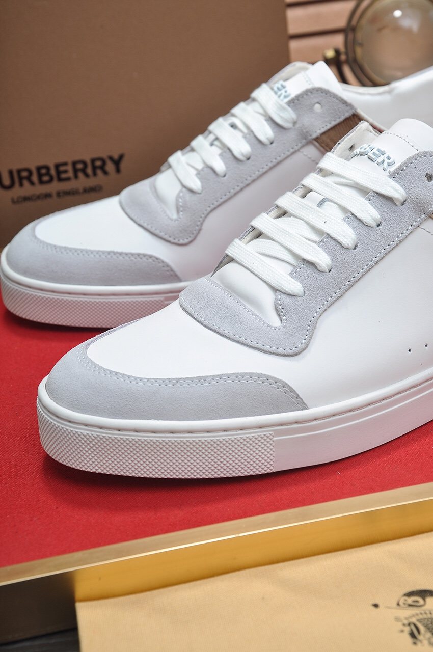 Burberry Check Panel Low-Top Sneakers — front
