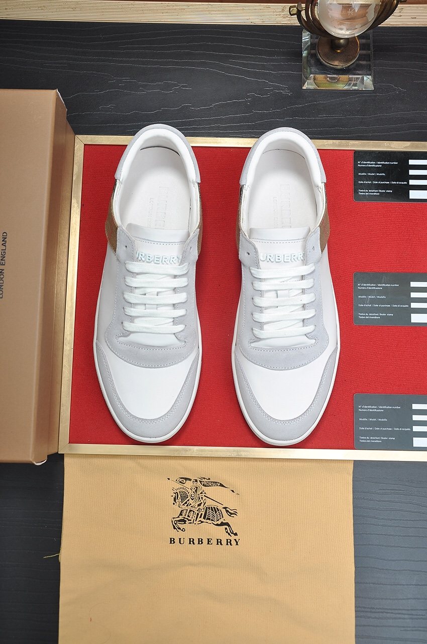Burberry Check Panel Low-Top Sneakers — front