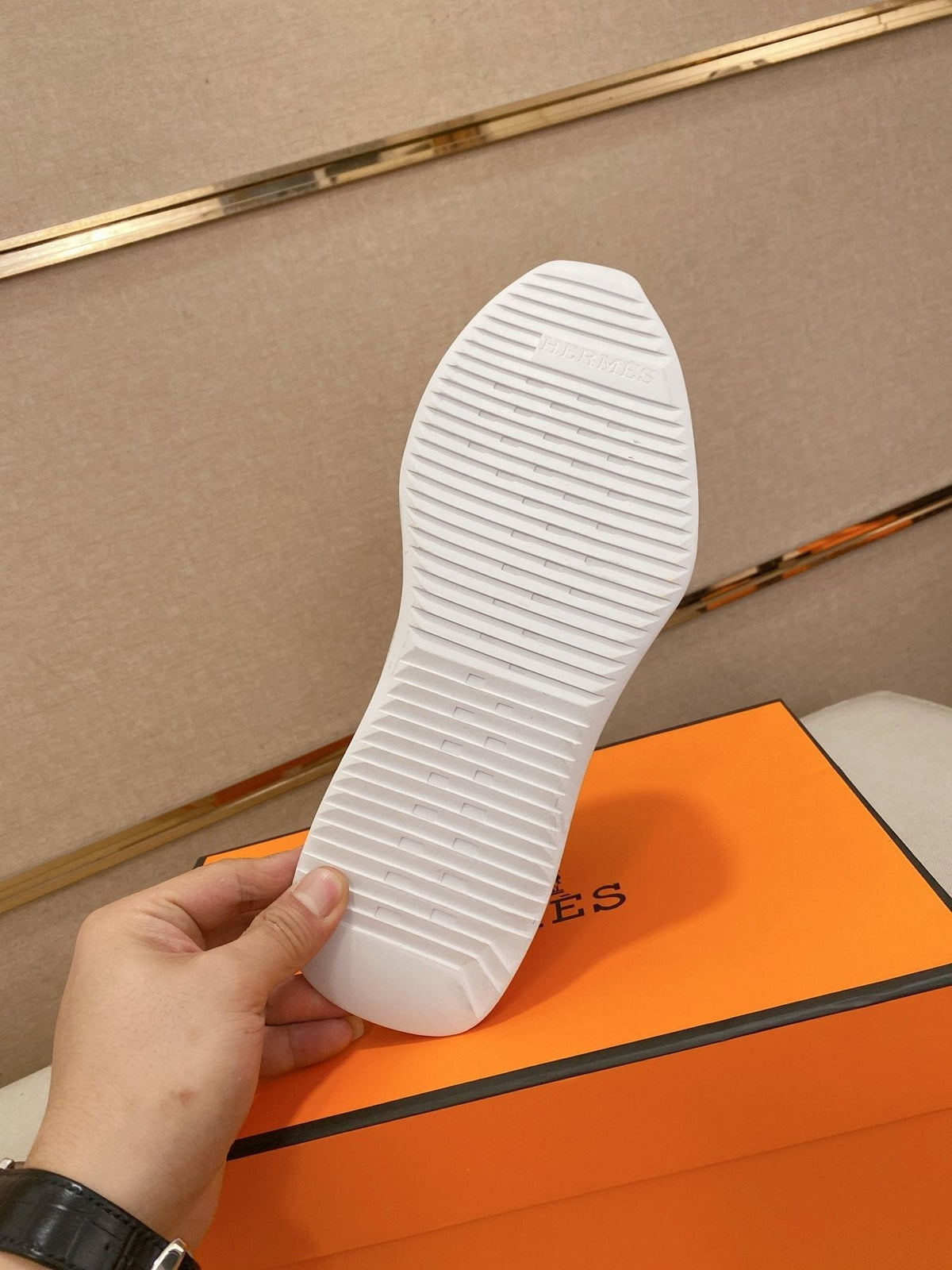 Hermès Mesh Low-Top Sneakers — detail