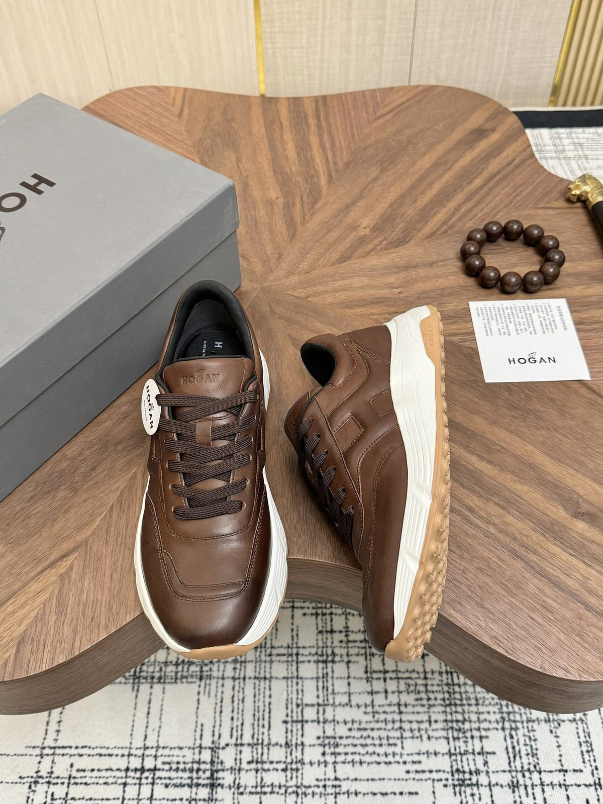HOGAN H-Stripes Platform Sneakers — front