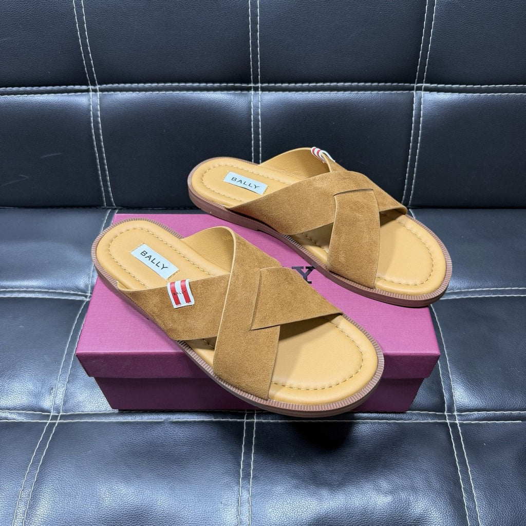Bally Cross-Strap Slide Sandals — hero