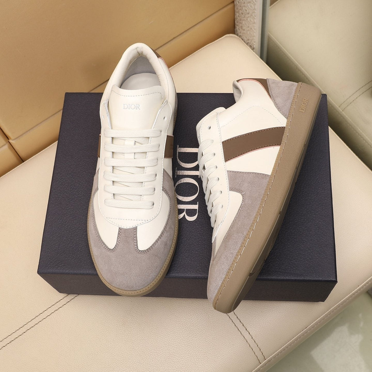 Dior B01 Matchpoint Taupe-Panel Sneakers — hero