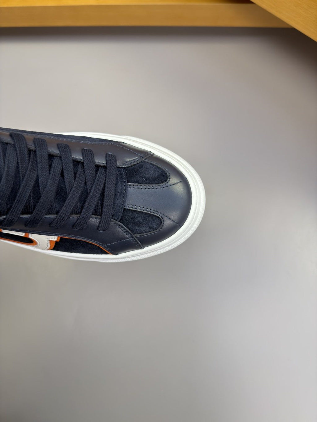 Ferragamo Contrast-Trim Low-Top Sneakers — detail