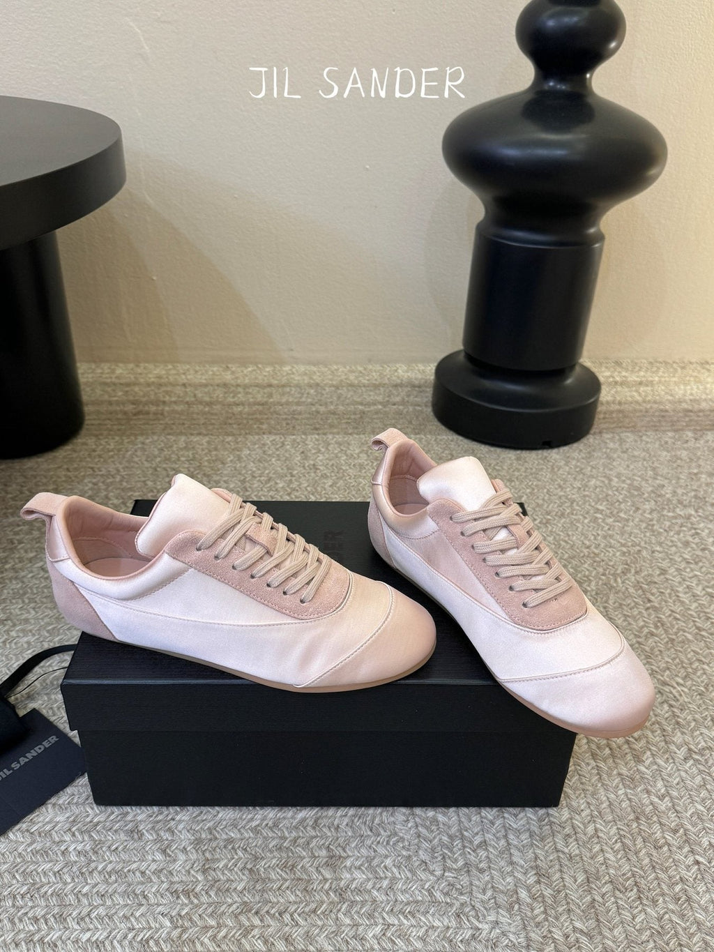 Jil Sander Satin Low-Top Sneakers — side