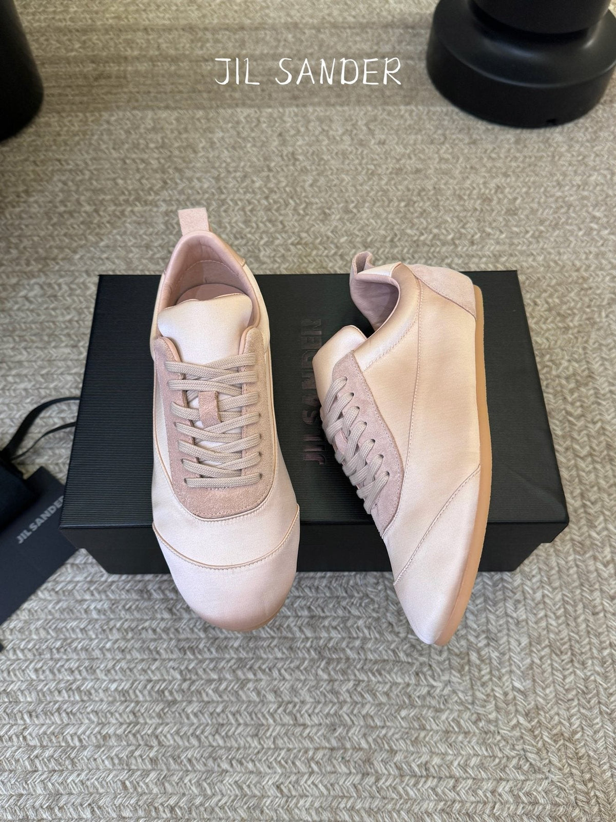 Jil Sander Satin Low-Top Sneakers — front