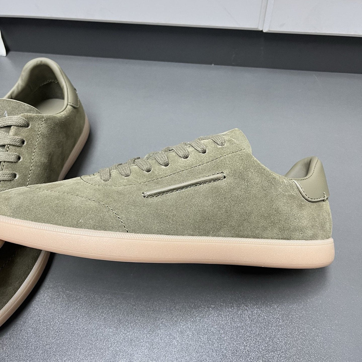 Zegna 232 Suede Low-Top Sneakers — side