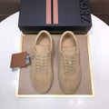 Zegna 232 Suede Low-Top Sneakers — front