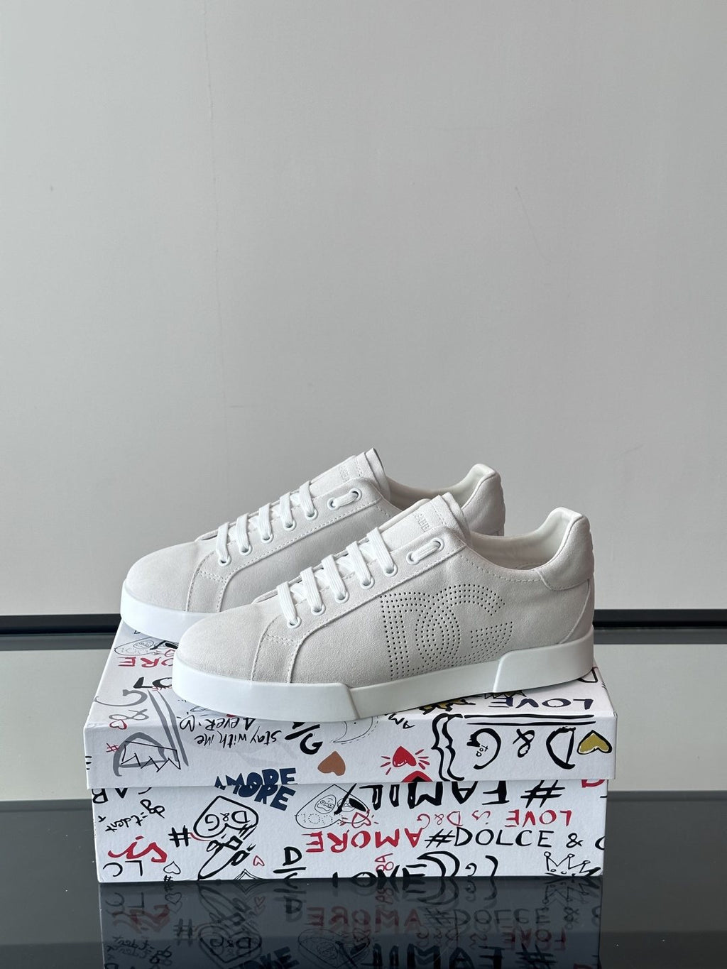 Dolce & Gabbana Lace-Up Low-Top Sneakers — side