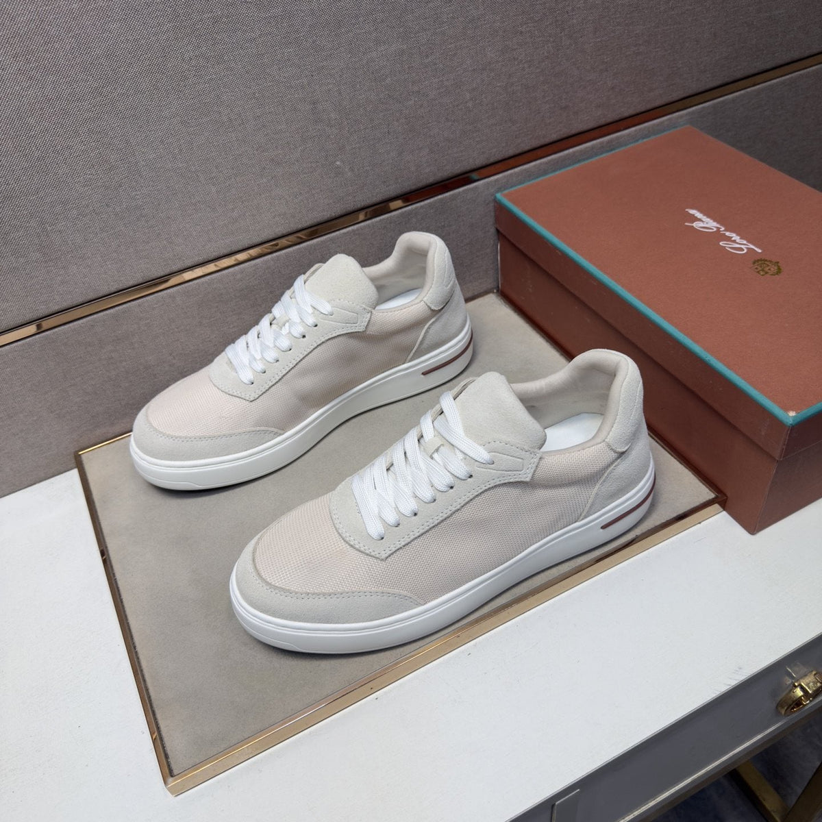 Men's Textured Panel Sneakers — front