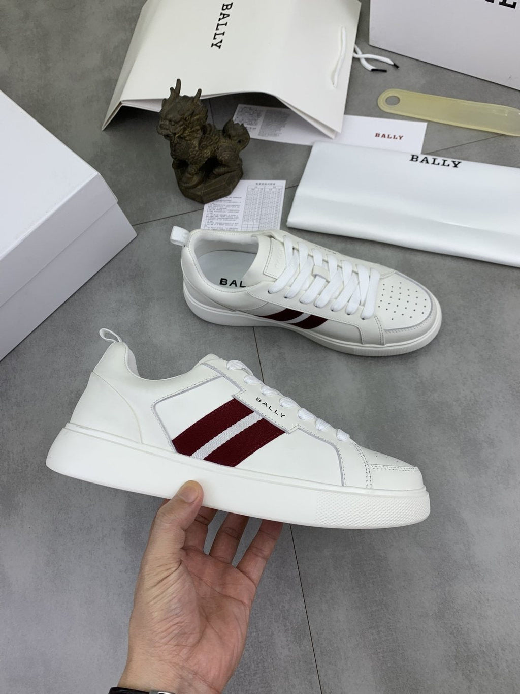 微商相册测试鞋子-Bally Double-Stripe Low-Top Sneakers — side