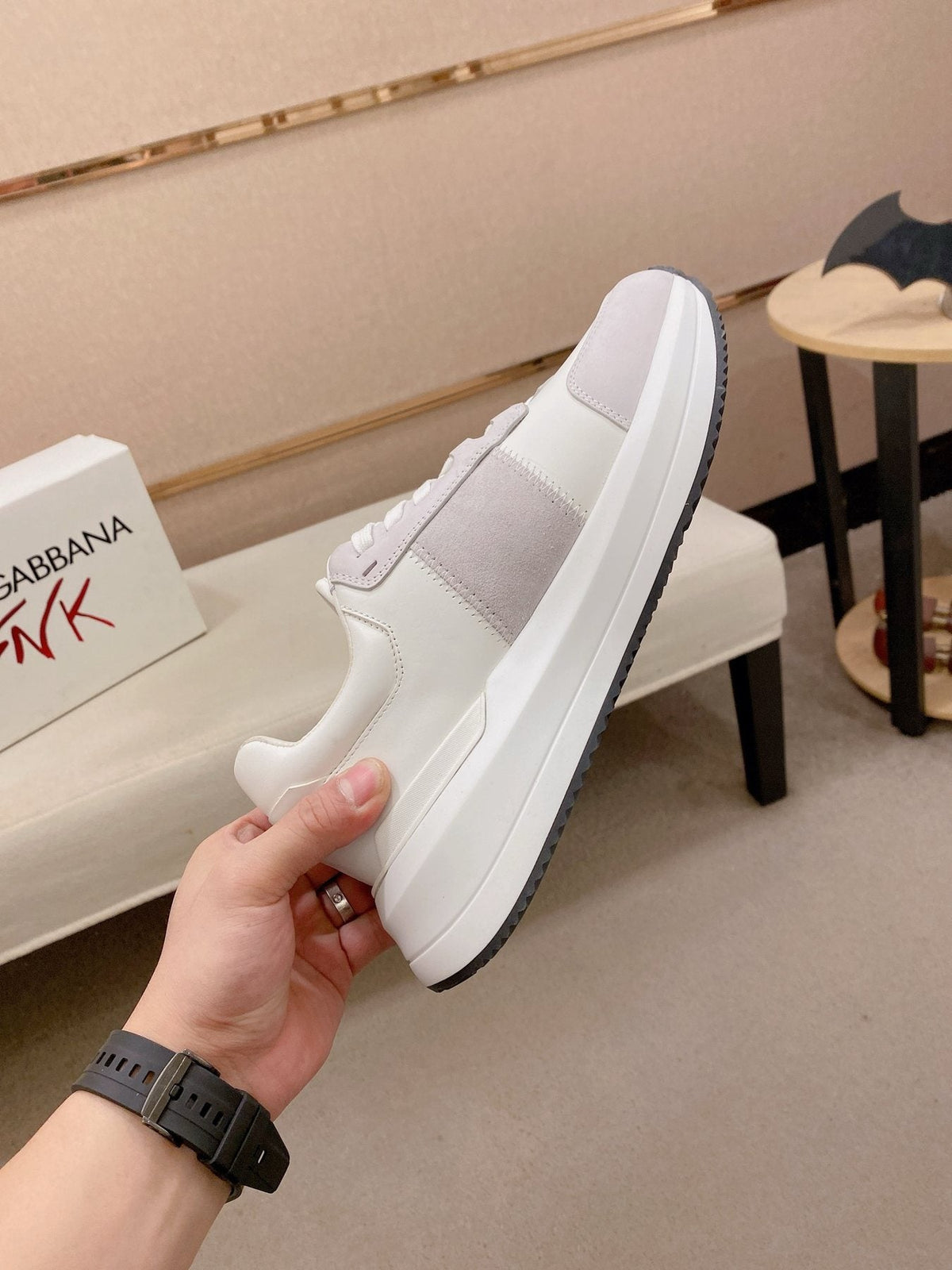 Dolce & Gabbana Logo Panel Low-Top Sneakers — side
