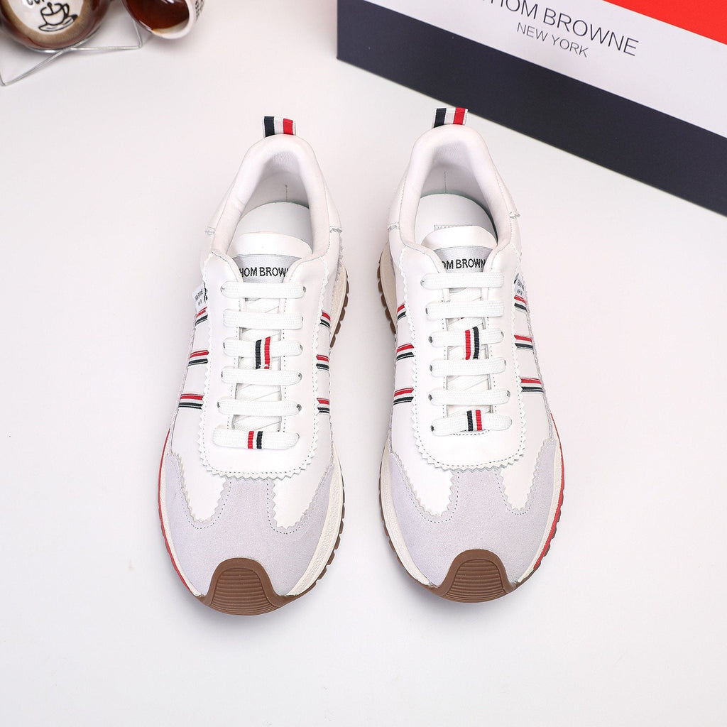 Thom Browne Low-Top Leather Sneakers — front