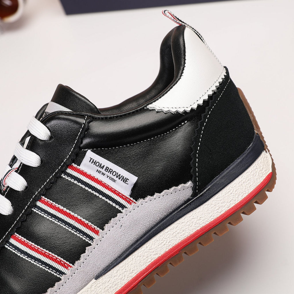 Thom Browne Low-Top Leather Sneakers — detail
