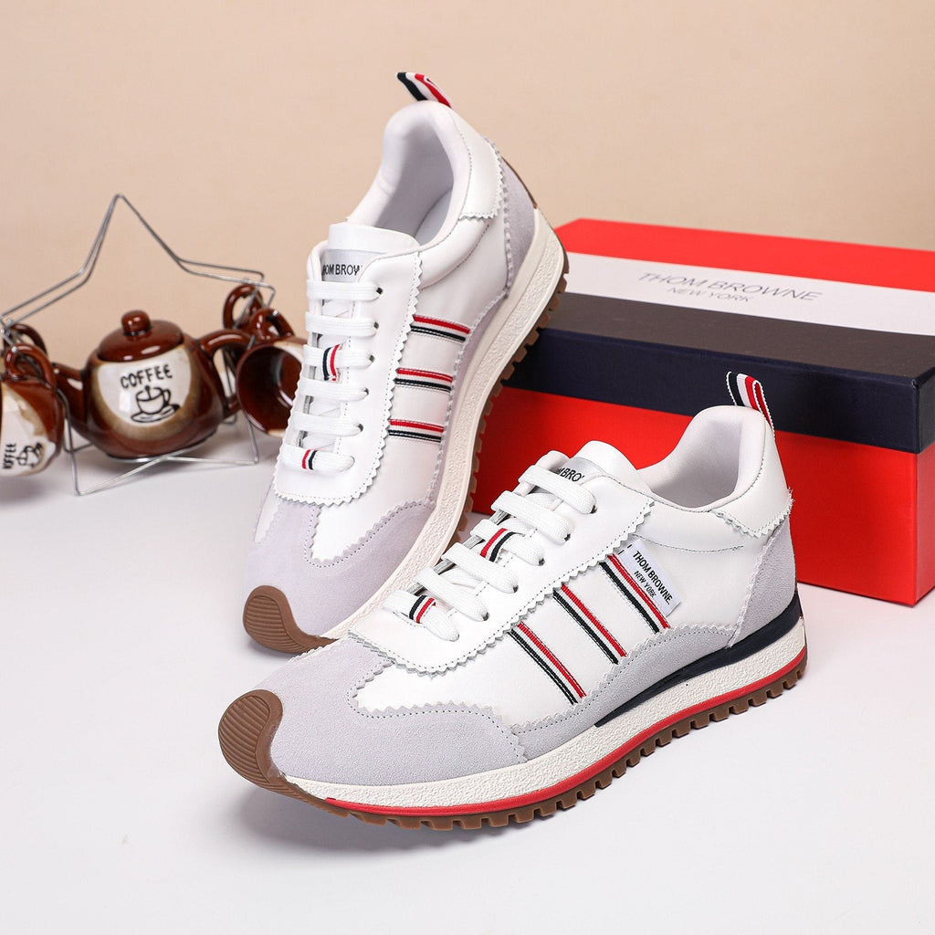 Thom Browne Low-Top Leather Sneakers — front