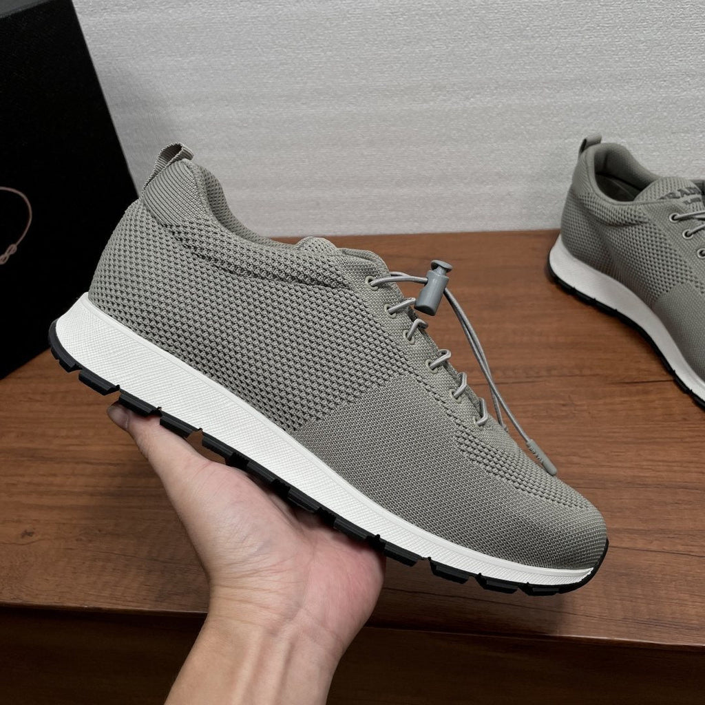 Prada Knit Lace-Up Sneakers — side