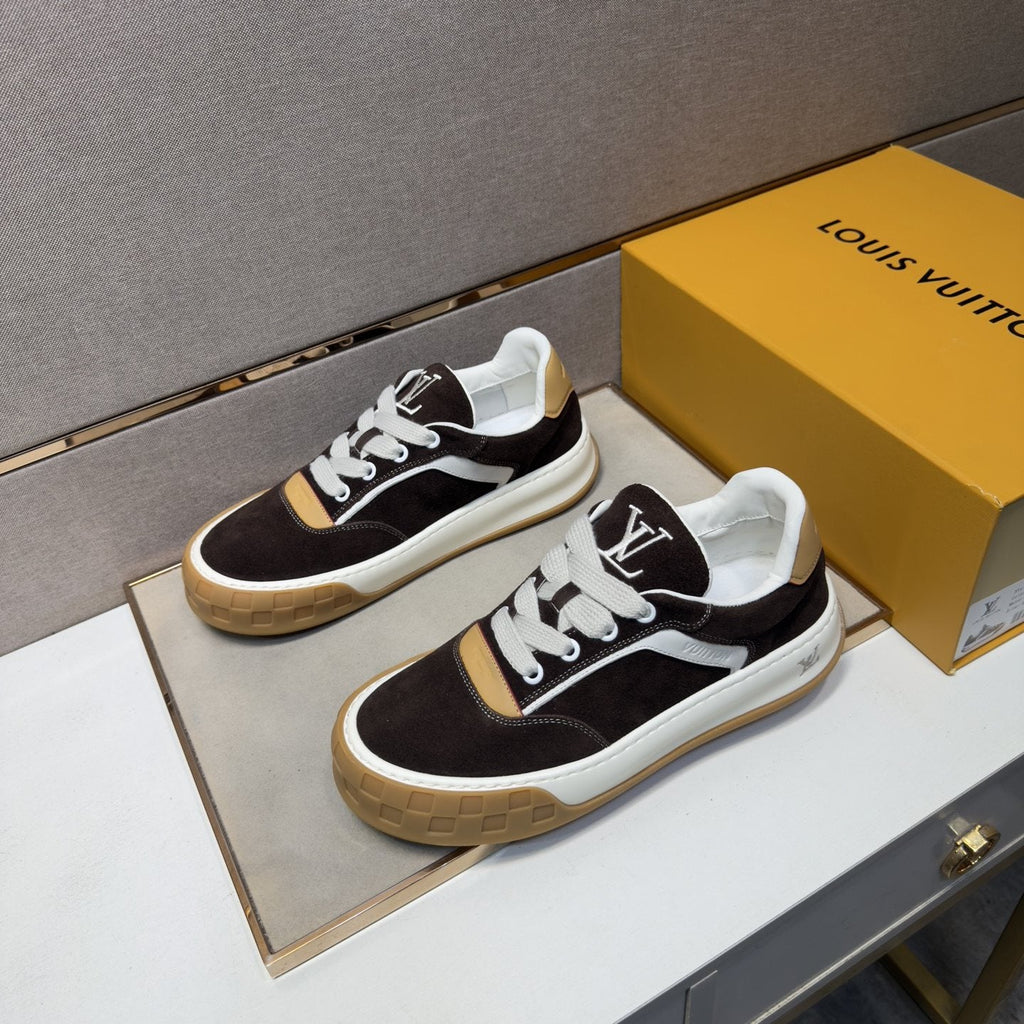 Louis Vuitton Paneled Low-Top Sneakers — front